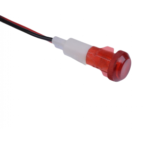 Indicator snap de panou din plastic, 10mm, 2 fire 20cm, rosu