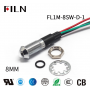Indicator LED bicolor de panou din alama, 8mm, 3 fire 20cm, 2