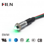 Indicator/martor LED bicolor de panou din alama, 8mm, 3 fire