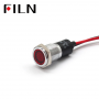 Indicator/martor LED incastrat de panou din alama, 16mm, 2 fire