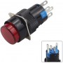Buton rocker rotund iluminat rosu, ON–OFF cu revenire, 3A 5-24V