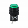 Indicator LED de panou din plastic, 16mm, 2 pini, verde, 12V