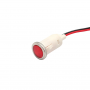 Indicator LED snap de panou din plastic, 12.5mm, 2 fire 20cm