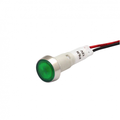 Indicator LED incastrat de panou din plastic, 10mm, 2 fire