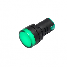 Indicator LED cu filet de panou din plastic, 22mm, borne cu