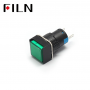 Indicator LED de panou din plastic, 16mm, 2 pini, verde, 12V
