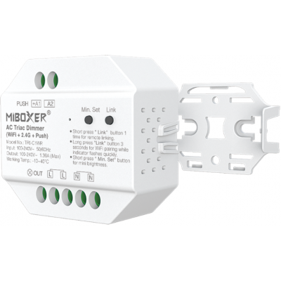 Controller Dimmer Led AC Triac, WiFi + 2.4Ghz + Push, Tuya