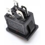 Buton rocker mini ON–OFF iluminat cu retinere, 6A 250V AC