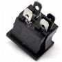 Buton rocker mini ON–OFF iluminat cu retinere, 6A 250V AC