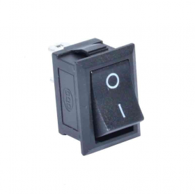 Buton rocker mini ON–OFF cu retinere, 6A 250V AC, SPST, montaj