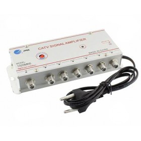 Amplificator semnal TV 6 cai 20dB, splitter activ CATV, 1 intrare 6 iesiri, 220V,ALX-12F013