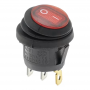 Intrerupator basculant/rocker ON-OFF, rosu, ermetic, SPST, 6A