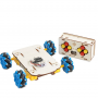 Kit masina DIY cu roti mecanum si telecomanda, educativ STEM