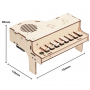 Kit pian electronic DIY din lemn, educativ STEM, mini orga cu