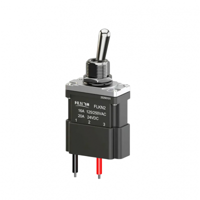 Intrerupator basculant cu mentinere, 12mm, 2 pozitii, 2 fire