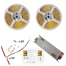Kit iluminare scari cu senzori de miscare, banda LED COB, alb