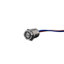Buton touch SPST 16mm inox, LED rosu/verde, NO, 12-24V DC