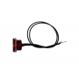 Buton tactil piezoelectric SPST, 16mm, metalic rosu, NO, 12-24V
