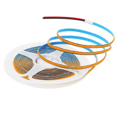 Banda LED COB alb cald 12V, 10m, 9W/m, 400 LED/m, latime 8mm