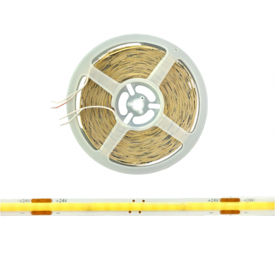 Banda LED COB 24V 10m, 6000K alb rece, 5mm ingusta, 7.5W/m