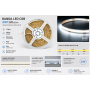 Banda LED COB 24V 10m, 6000K alb rece, 5mm ingusta, 7.5W/m