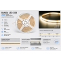 Banda LED COB 24V 10m, 4000K alb natural, 5mm ingusta, 7.5W/m