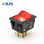 Intrerupator/rocker basculant ON-OFF KCD4, 4 pini, LED rosu