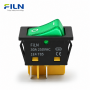 Intrerupator/rocker basculant ON-OFF KCD4, 4 pini, LED verde