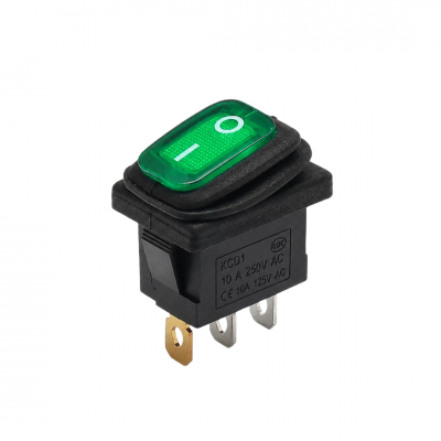Intrerupator/rocker mini basculant ON-OFF, KCD1-0111-11, 3pini