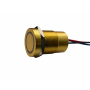 Buton tactil piezoelectric SPST 16mm, metalic auriu, LED