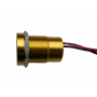 Buton tactil piezoelectric SPST 16mm, metalic auriu, LED