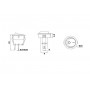 Intrerupator rocker rotund ON-OFF 6A 250VAC 2P 20mm diam, negru