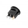 Intrerupator rocker rotund cu iluminare verde 6A 250V, 3 pini