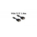 Cablu VGA Tata Tata 1.8m 15 pini, ecranat, cu bobina