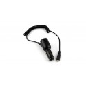 Incarcator auto cu cablu microUSB spiralat de 1m 5V-2A