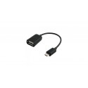Cablu OTG microUSB mama- USB A tata