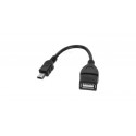 Cablu OTG miniUSB mama - USB A tata