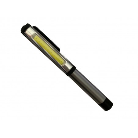 Lanterna cu LED COB 3W tip creion, cu magnet, functioneaza cu