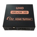 Splitter HDMI 4K 2K 3D UHD 1 intrare 2 iesiri