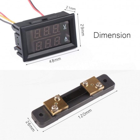 Voltampermetru 100V 100A cu sunt 10107433 OKY4093-1